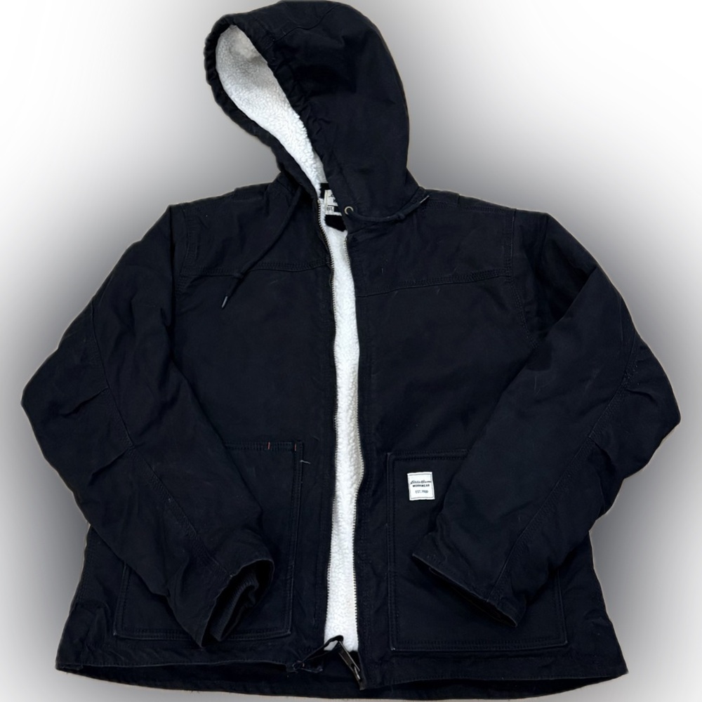 Eddie Bauer Kids Workwear Sherpa Lined Jacket L 12/14 Thinsulate